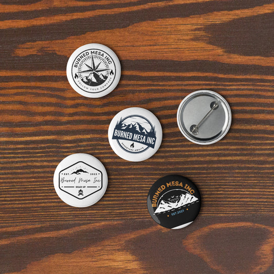 Set of pin buttons